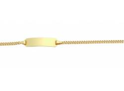Goldarmband ADELIA´S "585 Gold Flach Panzer Armband 14 cm" Armbänder Gr. 14, Gelbgold 585, goldfarben (gold) Damen Armbänder Gold von Adelia´s