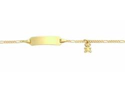 Goldarmband ADELIA´S "Damen Goldschmuck 333 Gold Figaro Armband 14 cm" Armbänder Gr. 14, Gelbgold 333, goldfarben (gold) Damen Armbänder Gold von Adelia´s