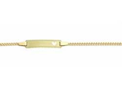 Goldarmband ADELIA´S "Damen Goldschmuck 585 Gold Flach Panzer Armband 14 cm" Armbänder Gr. 14, Gelbgold 585, goldfarben (gold) Damen Armbänder Gold von Adelia´s