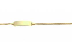 Goldarmband ADELIA´S "Damen Goldschmuck 585 Gold Flach Panzer Armband 14 cm" Armbänder Gr. 14, Gelbgold 585, goldfarben (gold) Damen Armbänder Gold von Adelia´s