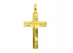 Kette mit Anhänger ADELIA´S "333 Gold Kreuz Anhänger" Halsketten Gr. Gelbgold 333, goldfarben (gold) Damen Ketten mit Anhänger von Adelia´s