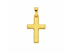Kette mit Anhänger ADELIA´S "333 Gold Kreuz Anhänger" Halsketten Gr. Gelbgold 333, goldfarben (gold) Damen Ketten mit Anhänger von Adelia´s