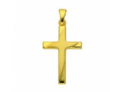 Kette mit Anhänger ADELIA´S "333 Gold Kreuz Anhänger" Halsketten Gr. Gelbgold 333, goldfarben (gold) Damen Ketten mit Anhänger von Adelia´s