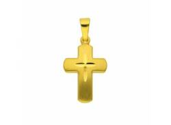 Kette mit Anhänger ADELIA´S "333 Gold Kreuz Anhänger" Halsketten Gr. Gelbgold 333, goldfarben (gold) Damen Ketten mit Anhänger von Adelia´s