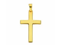 Kette mit Anhänger ADELIA´S "333 Gold Kreuz Anhänger" Halsketten Gr. Gelbgold 333, goldfarben (gold) Damen Ketten mit Anhänger von Adelia´s