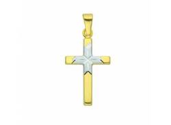 Kette mit Anhänger ADELIA´S "333 Gold Kreuz Anhänger" Halsketten goldfarben (gold) Damen Ketten mit Anhänger von Adelia´s