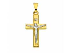 Kette mit Anhänger ADELIA´S "333 Gold Kreuz Korpus" Halsketten goldfarben (gold) Damen Ketten mit Anhänger von Adelia´s