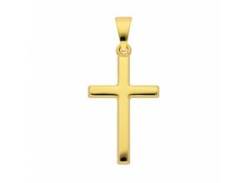 Kette mit Anhänger ADELIA´S "585 Gold Kreuz Anhänger" Halsketten Gr. Gelbgold 585, goldfarben (gold) Damen Ketten mit Anhänger von Adelia´s