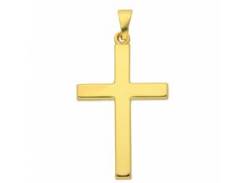 Kette mit Anhänger ADELIA´S "585 Gold Kreuz Anhänger" Halsketten Gr. Gelbgold 585, goldfarben (gold) Damen Ketten mit Anhänger von Adelia´s