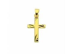 Kette mit Anhänger ADELIA´S "585 Gold Kreuz Anhänger" Halsketten Gr. Gelbgold 585, goldfarben (gold) Damen Ketten mit Anhänger von Adelia´s