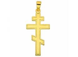 Kette mit Anhänger ADELIA´S "585 Gold Kreuz Anhänger" Halsketten Gr. Gelbgold 585, goldfarben (gold) Damen Ketten mit Anhänger von Adelia´s