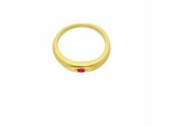 Kette mit Anhänger ADELIA´S "585 Gold Taufring Rubin Ø 10,1 mm" Halsketten Gr. Gelbgold 585, rot Damen Ketten mit Anhänger von Adelia´s