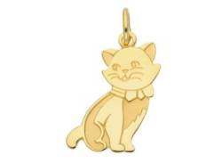 Ketten-Anhänger ADELIA´S "333 Gold Anhänger Katze" Schmuckanhänger Gr. Kinder, Gelbgold 333, goldfarben (gold) Damen Anhänger Goldschmuck für von Adelia´s