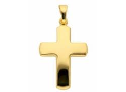 Ketten-Anhänger ADELIA´S "333 Gold Kreuz Anhänger" Schmuckanhänger Gr. Damen, Gelbgold 333, goldfarben (gold) Damen Anhänger Goldschmuck für & Herren von Adelia´s