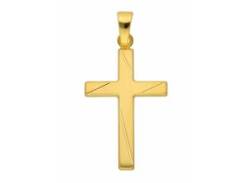 Ketten-Anhänger ADELIA´S "333 Gold Kreuz Anhänger" Schmuckanhänger Gr. Damen, Gelbgold 333, goldfarben (gold) Damen Anhänger von Adelia´s