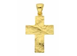 Ketten-Anhänger ADELIA´S "333 Gold Kreuz Anhänger" Schmuckanhänger Gr. Damen, Gelbgold 333, goldfarben (gold) Damen Anhänger von Adelia´s