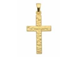 Ketten-Anhänger ADELIA´S "333 Gold Kreuz Anhänger" Schmuckanhänger Gr. Damen, Gelbgold 333, goldfarben (gold) Damen Anhänger von Adelia´s