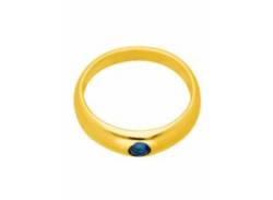 Ketten-Anhänger ADELIA´S "585 Gold Anhänger Taufring mit Safir Ø 11,2 mm" Schmuckanhänger Gr. Damen, Gelbgold 585, blau Damen Anhänger von Adelia´s