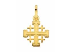 Ketten-Anhänger ADELIA´S "585 Gold Kreuz Anhänger Jerusalem" Schmuckanhänger Gr. Damen, Gelbgold 585, goldfarben (gold) Damen Anhänger von Adelia´s