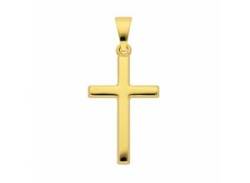 Ketten-Anhänger ADELIA´S "585 Gold Kreuz Anhänger" Schmuckanhänger Gr. Damen, Gelbgold 585, goldfarben (gold) Damen Anhänger von Adelia´s