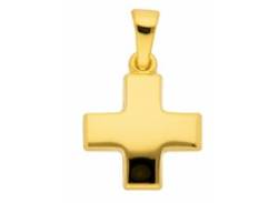 Ketten-Anhänger ADELIA´S "585 Gold Kreuz Anhänger" Schmuckanhänger Gr. Damen, Gelbgold 585, goldfarben (gold) Damen Anhänger von Adelia´s