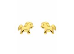 Paar Ohrhänger ADELIA´S "1 333 Gold Ohrringe / Ohrstecker Pferd" Gr. Damen, Gelbgold 333, goldfarben (gold) Damen Ohrhänger 333 Gold Goldschmuck für von Adelia´s