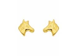 Paar Ohrhänger ADELIA´S "1 333 Gold Ohrringe / Ohrstecker Pferdekopf" Gr. Damen, Gelbgold 333, goldfarben (gold) Damen Ohrhänger 333 Gold Goldschmuck für von Adelia´s