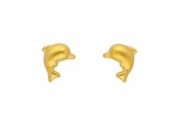 Paar Ohrhänger ADELIA´S "1 585 Gold Ohrringe / Ohrstecker Delphin" Gr. Damen, Gelbgold 585, goldfarben (gold) Damen Ohrhänger 585 Gold Goldschmuck für von Adelia´s