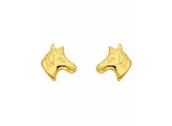 Paar Ohrhänger ADELIA´S "333 Gold Ohrringe Ohrstecker Pferdekopf" Gr. Damen, Gelbgold 333, goldfarben (gold) Damen Ohrhänger von Adelia´s