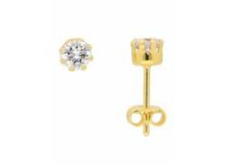 Paar Ohrhänger ADELIA´S "333 Gold Ohrringe Ohrstecker mit Zirkonia Ø 5 mm" Gr. Damen, Gelbgold 333, goldfarben (gold) Damen Ohrhänger von Adelia´s