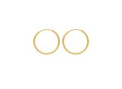 Paar Ohrhänger ADELIA´S "585 Gold Ohrringe Creolen Ø 15 mm" Gr. Damen, Gelbgold 585, goldfarben (gold) Damen Ohrhänger von Adelia´s