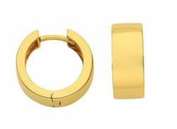 Paar Ohrhänger ADELIA´S "Damen Goldschmuck 1 585 Gold Ohrringe / Creolen Ø 15 mm" Gr. Damen, goldfarben (gold) Damen Ohrhänger von Adelia´s