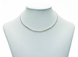Silberkette ADELIA´S "925 Silber Fantasie Halskette 50 cm Ø 4 mm" Halsketten Gr. 50, Silber 925 (Sterlingsilber), silberfarben (silber) Damen Silberketten von Adelia´s