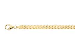 Silberkette ADELIA´S "vergoldet Flach Panzer Halskette 45 cm Ø 6,7 mm" Halsketten Gr. 45, Silber 925 (Sterlingsilber), goldfarben (gold> <) Damen Halsketten von Adelia´s