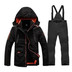 Adhdyuud Männer Ski Anzug Warme 3 In 1 Jacken Und Gurt Hosen Outdoor Ski Verdicken Klettern Warme Schnee Skisuit, 1 Set (Jacke Hose) 03, XXXXL von Adhdyuud