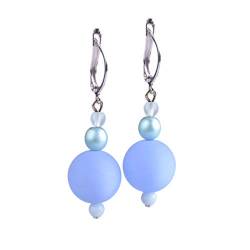 Materialmix Ohrringe Amelie (blau) von Adi Modeschmuck