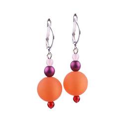 Materialmix Ohrringe Amelie (orange) von Adi Modeschmuck