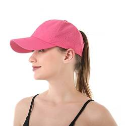 Adicloz Pferdeschwanz Basecap Damen Sommer, Baseball Caps für Damen Einstellbar mit Atmungsaktivem Mesh, Kappen für Running Golf Camping von Adicloz