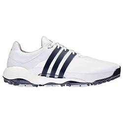 Adidas Golf Herren Tour360 Spiked Leder Schuhe - Weiß/SilberMet/Marine - UK 12 von Adidas Golf