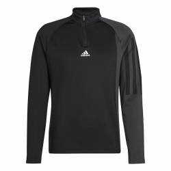 Herren Langarm-T-Shirt Adidas 1/4-Zip Schwarz - L von Adidas