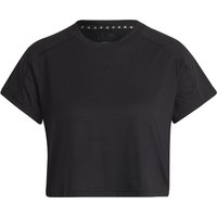 adidas Essentials AEROREADY Train 3 Bar Logo Crop T-Shirt Damen in schwarz, Größe: L von Adidas