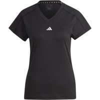 adidas Essentials AEROREADY Train Minimal Branding V-Neck T-Shirt Damen in schwarz von Adidas