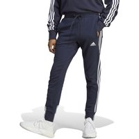 adidas Essentials French Terry Tapered Cuff 3-Stripes Trainingshose Herren in dunkelblau, Größe: L von Adidas