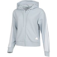 adidas Linear French Terry Sweatjacke Damen in blaugrau von Adidas