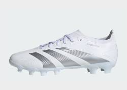 adidas Predator 24 League Low MG Fußballschuh - Damen, Cloud White / Silver Metallic / Grey One von Adidas
