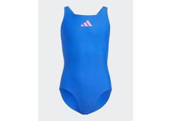 adidas Solid Small Logo Badeanzug - Damen, Royal Blue / Lucid Pink von Adidas