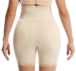 Adigau Damen Figurenformend Miederpants HüFten Po Push Up Shapewear Unterhose Bauchweg Miederhose Body Shaper Höschen Nahtlose Unterwäsche Beige L von Adigau