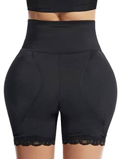 Adigau Damen Figurenformend Miederpants HüFten Po Push Up Shapewear Unterhose Bauchweg Miederhose Body Shaper Höschen Nahtlose Unterwäsche Schwarz 3XL von Adigau