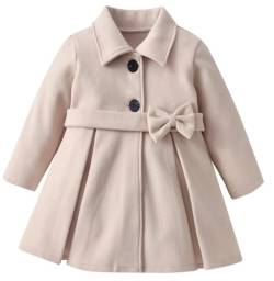 Adigau Kinder Mädchen Mantel Warm Baby Trenchcoat Winter Wollmantel Herbst Winter Outdoor Kinderjacke Elegant B1 4-5 Jahre von Adigau