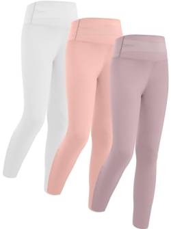 Adigau Mädchen Legging Kinder Gefüttert Fahrradhose Hohe Taille Jogginghose Training Hosen Yoga Pants Shorts von Adigau